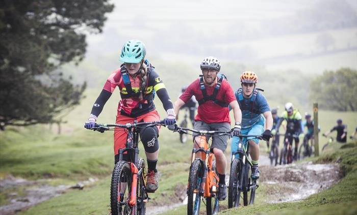 Riders on a guided weekend from Rhayader.